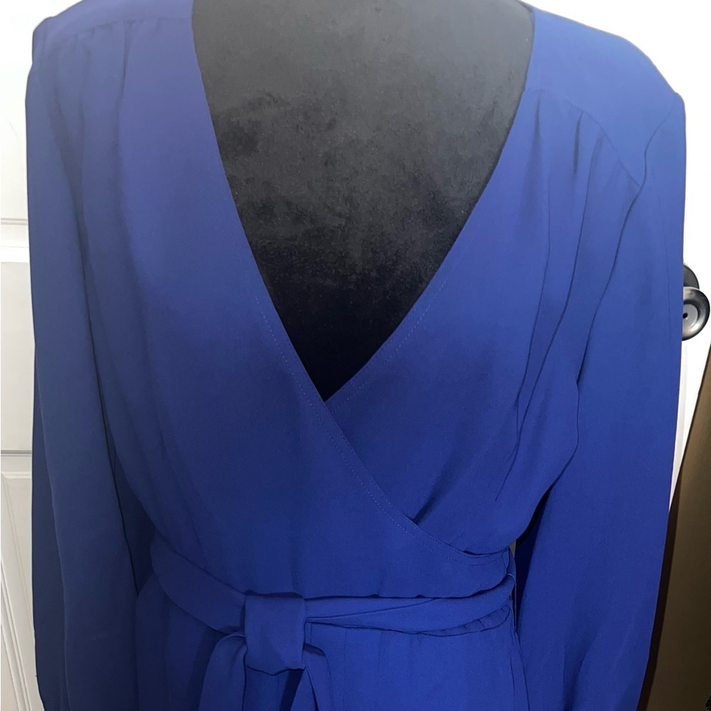 Colbolt blue wrap style dress